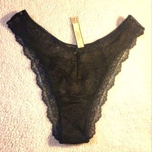 🖤VICTORIA'S SECRET DREAM ANGEL BRAZILIAN CHEEKY PANTY BLACK LARGE